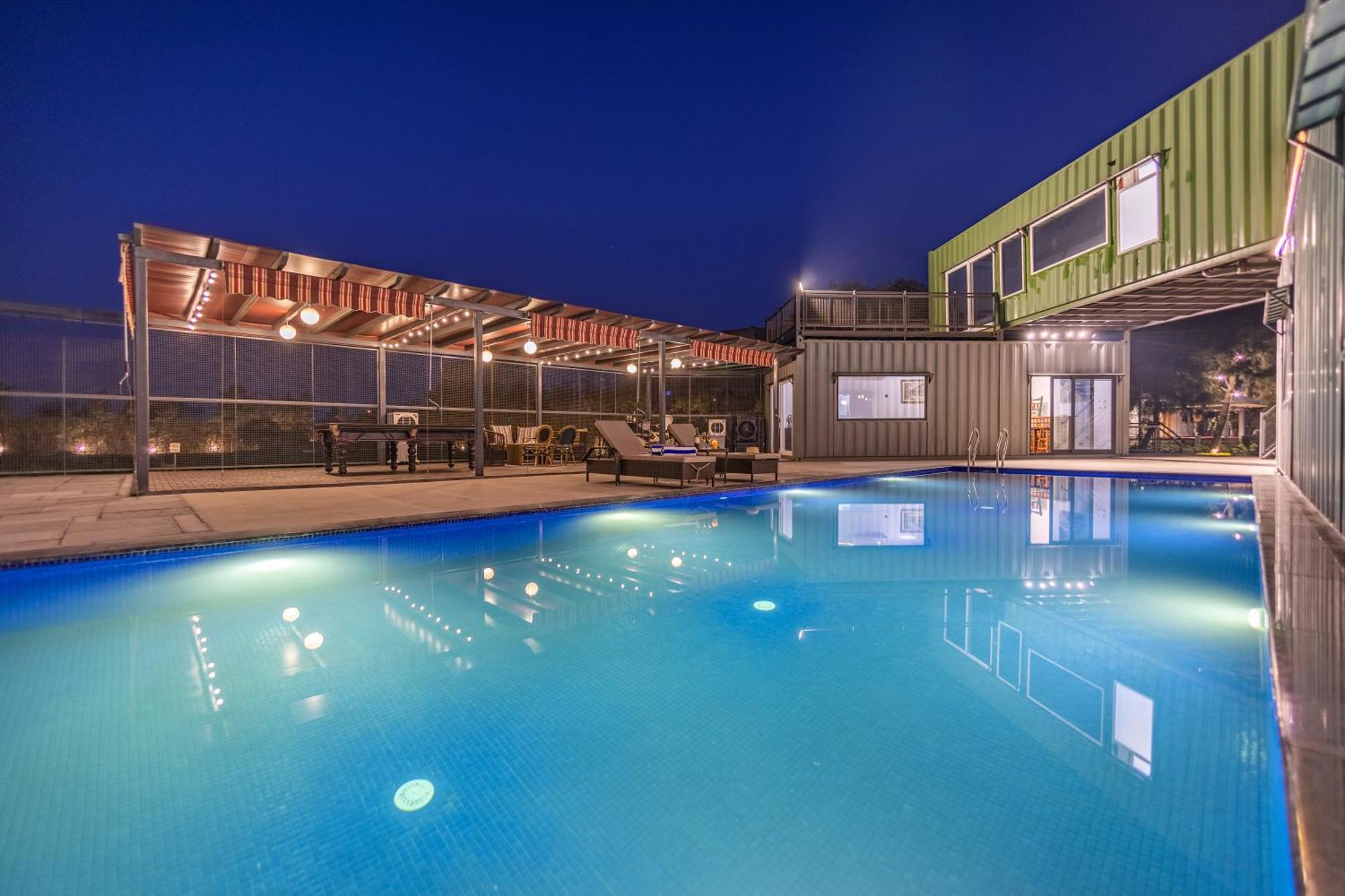 Вілла Elivaas Hidden Oasis 4Bhk With Pool, Mud House & Container House Dhauj Екстер'єр фото