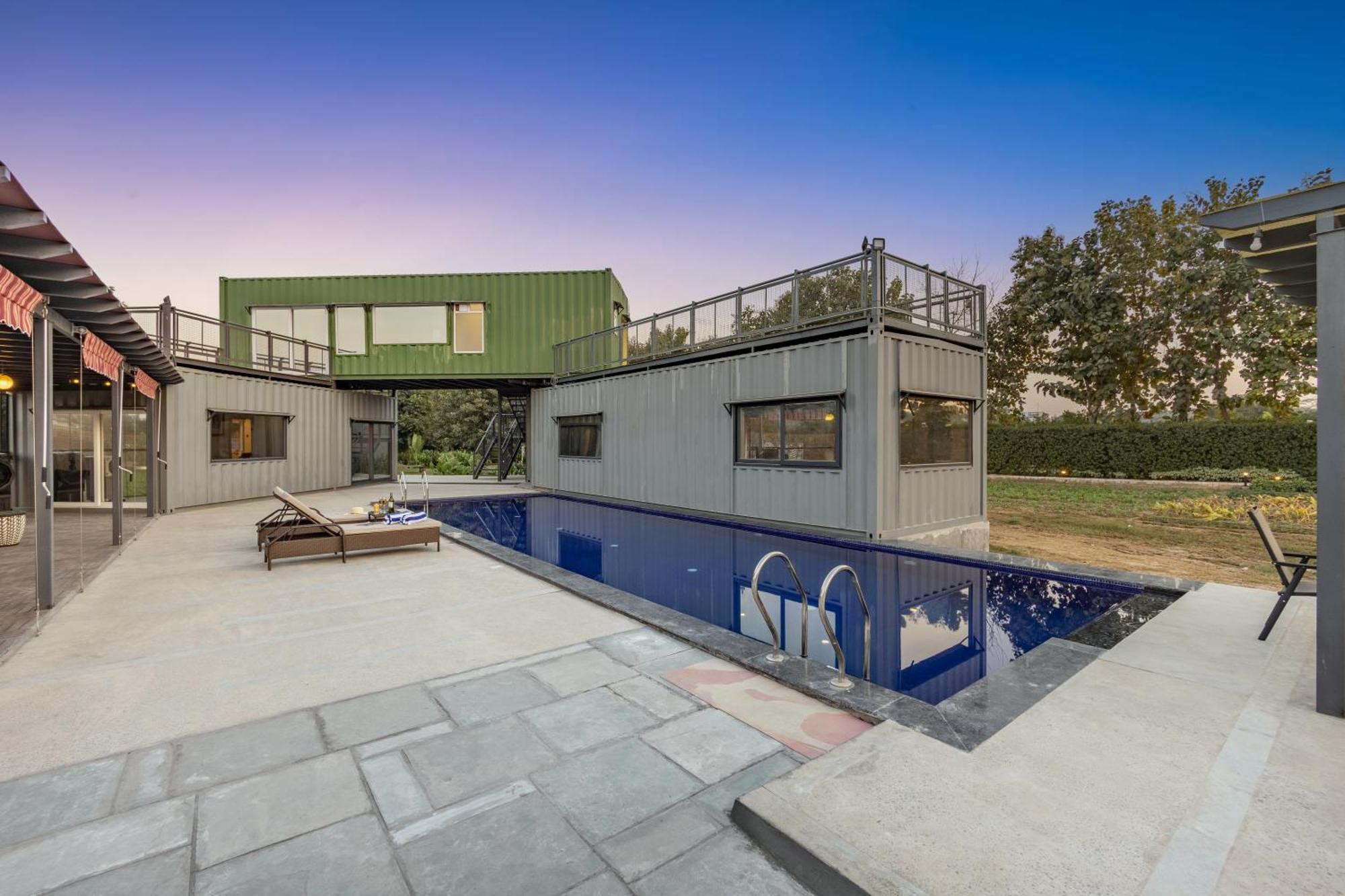 Вілла Elivaas Hidden Oasis 4Bhk With Pool, Mud House & Container House Dhauj Екстер'єр фото
